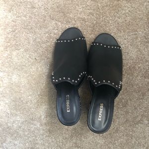 Express studded heel mules